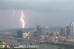 Afternoon lightning over Pittsburgh