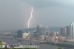 Afternoon lightning over Pittsburgh