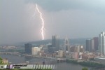 Afternoon lightning over Pittsburgh