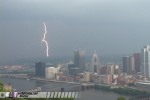 Afternoon lightning over Pittsburgh