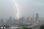 Afternoon lightning over Pittsburgh