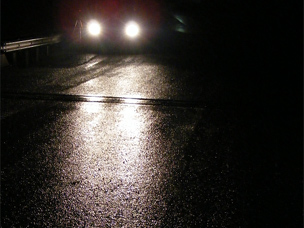 Black ice on bridge