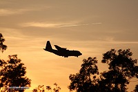 C-130 at sunset