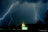 Lightning over the WV State Capitol