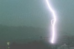 Close lightning in Charleston, West Virginia