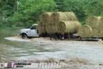 Truck risks floodwater crossing