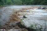 Flood covers road