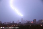Lightning strikes the John Hancock Center