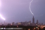 Lightning strikes the Sears Tower