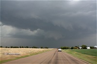 Supercell, wall cloud and funnel near Dighton, Kansas on May 23
