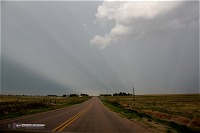 Anticrepuscular rays near Dodge City, KS on May 23