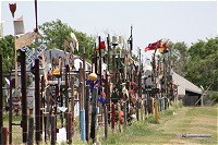 Roadside art near Joy, KS on May 24
