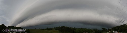 Bow echo shelf cloud, Sissonville, WV