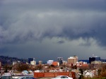 Storms approach downtown Charleston, WV