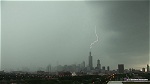 Lightning strikes the Sears Tower in 2009