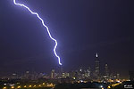 Lightning striking Trump Tower in 2014
