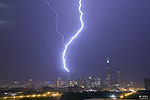Lightning striking Trump Tower