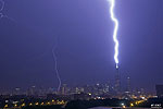 Lightning striking the Sears Tower in 2014