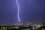 Lightning striking Trump Tower