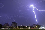 Lightning striking the Sears Tower in July 2023