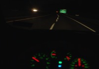 Late-night drive on I-64