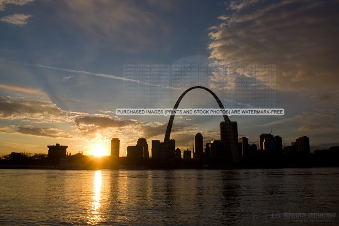 April 2 Sunset over St. Louis 1