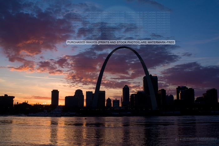 April 2 Sunset over St. Louis 2
