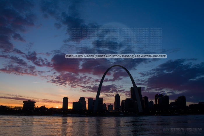 April 2 Sunset over St. Louis 4