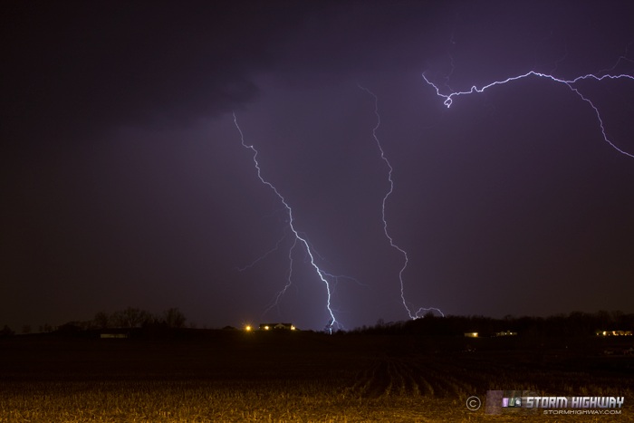 Lightning over Highland, IL 4