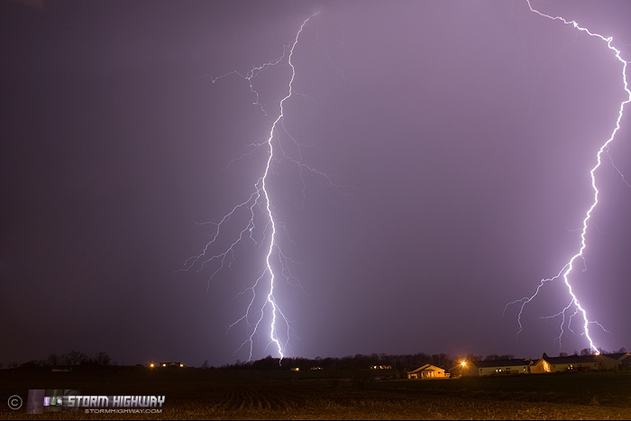 Lightning over Highland, IL 3