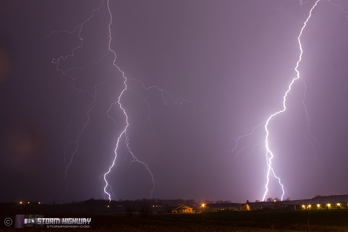 Lightning over Highland, IL 1