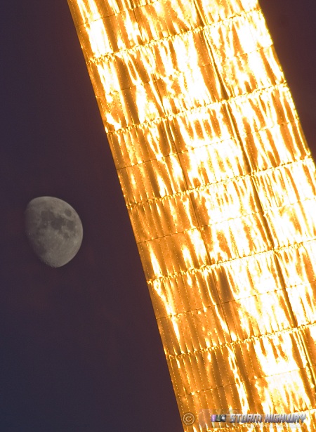 St. Louis Arch sunset and moon