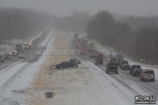 Icy roads in Shiloh, IL