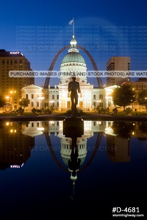 Kiener Plaza twilight