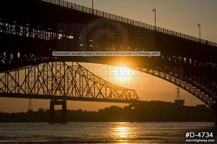 Eads Bridge and MLK Bridge sunrise