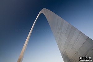 Gateway arch blue sky low