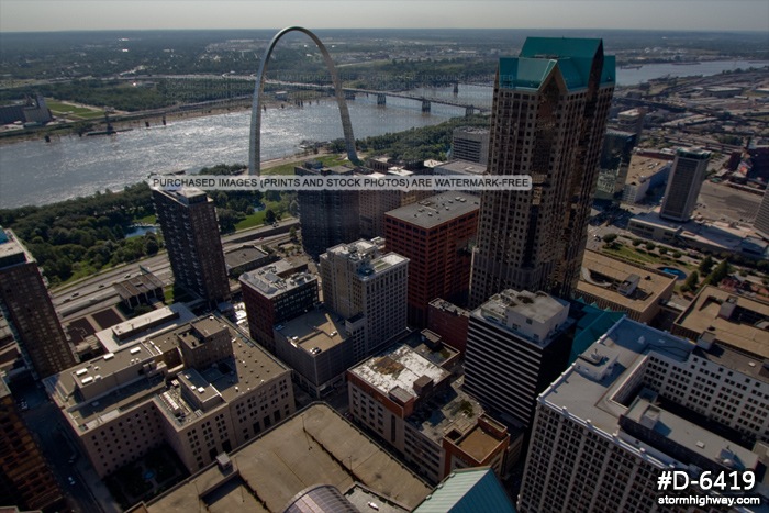 Aerial photo of St. Louis and the Gateway Arch 7