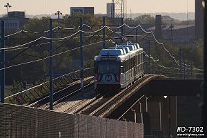 Metrolink train in morning sun