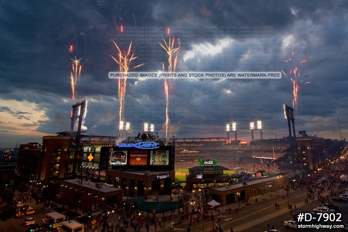 Fireworks over Busch Stadium