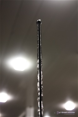 Freezing rain ice on antenna