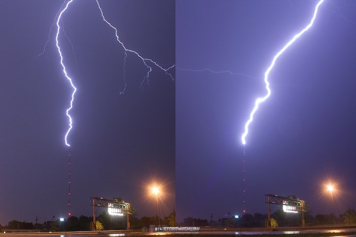 June 19 KMOV tower lightning