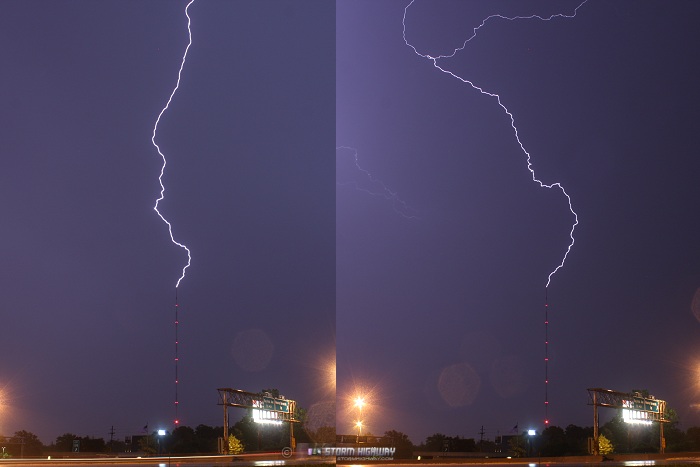 June 19 KMOV tower lightning