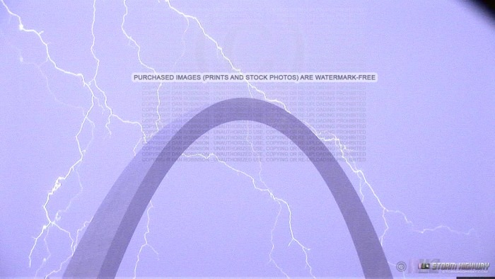 June 26 St. Louis Arch Lightning