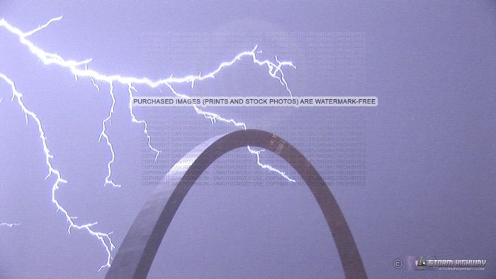 June 26 St. Louis Arch Lightning
