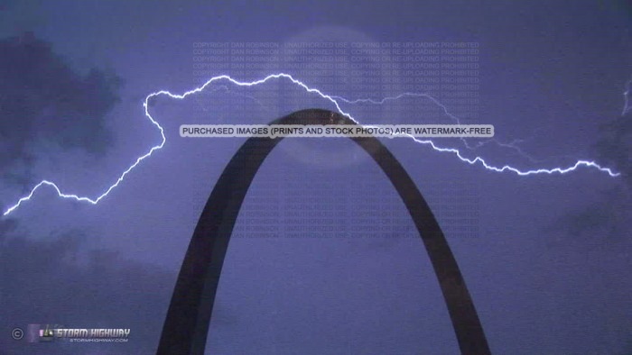 June 26 St. Louis Arch Lightning