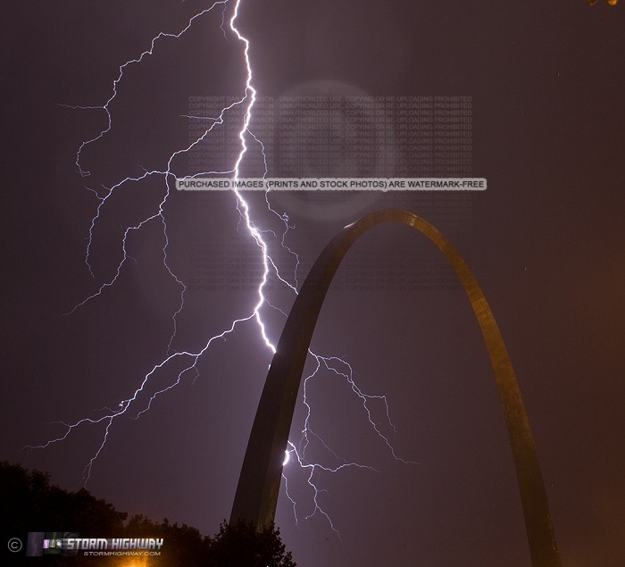 June 26 St. Louis Arch Lightning