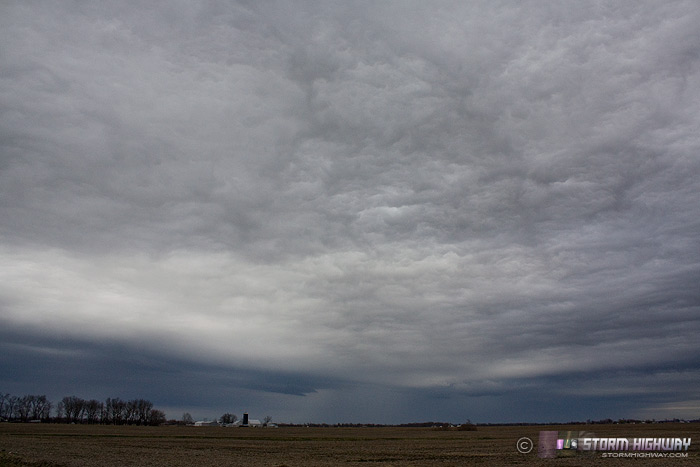 Post-frontal clouds in Illinois