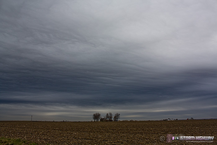 Post-frontal clouds in Illinois