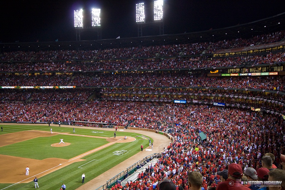 Busch Stadium packed with Cards fans