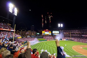 Cards win - fireworks